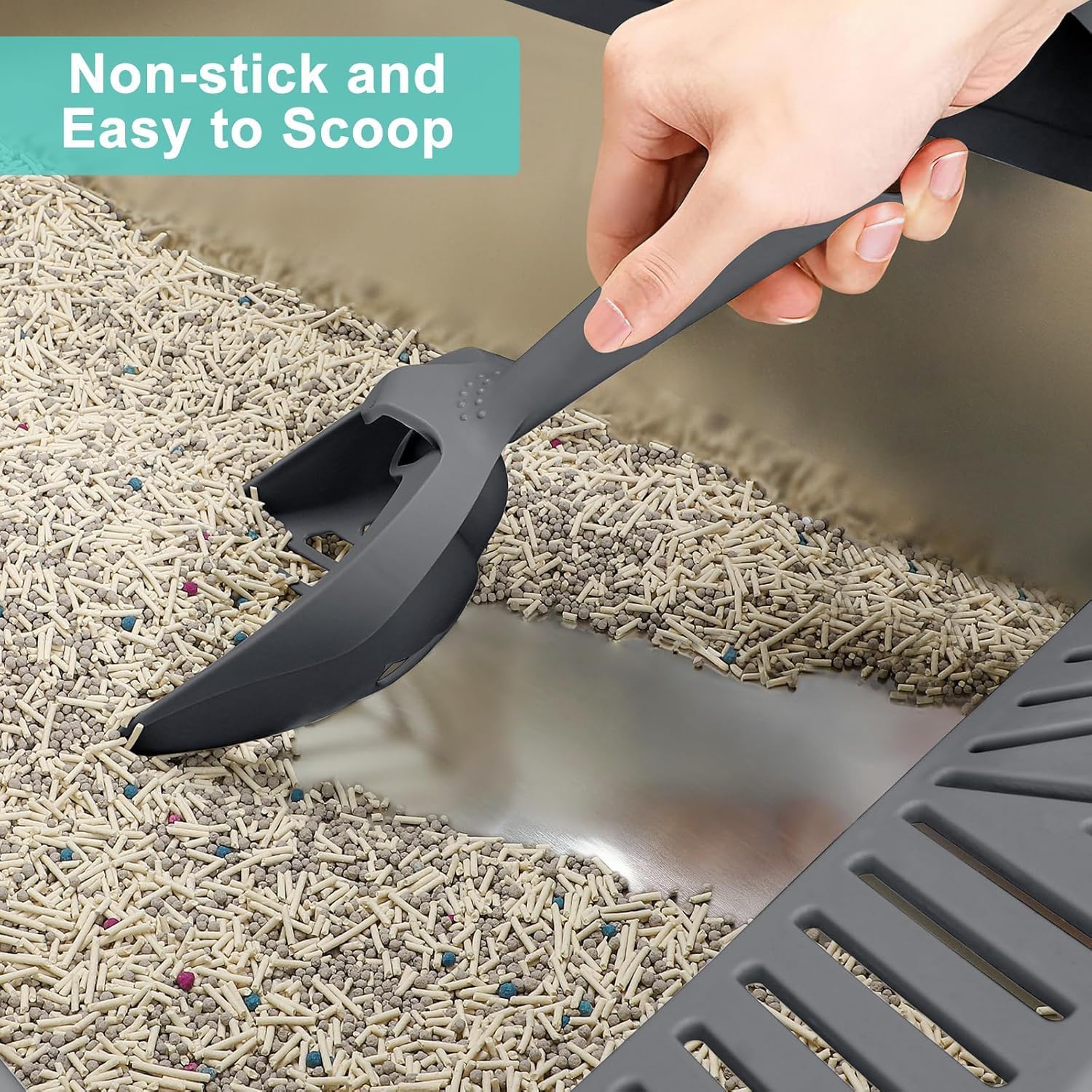 2-Pack Dark Gray Enclosed Litter Box