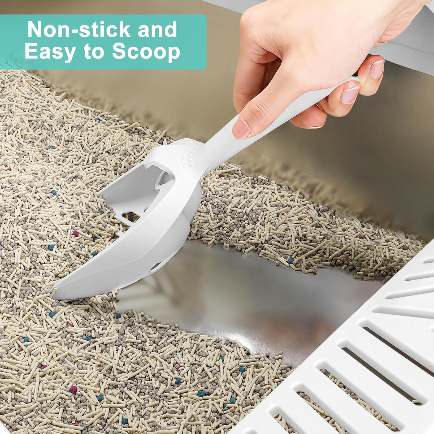 2-Pack Silver Gray Enclosed Litter Box